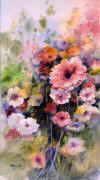 Pink Flowers by Mary Blain