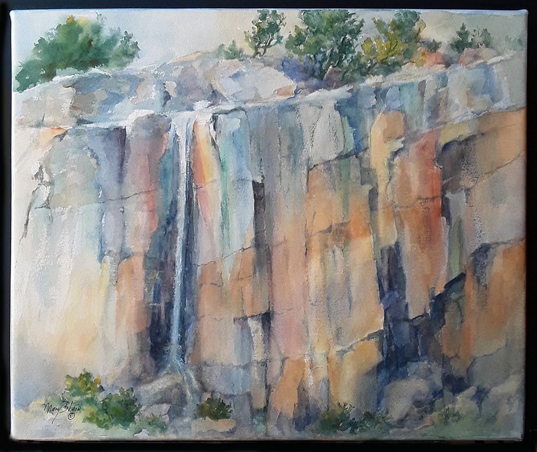 Rocks and Waterfall